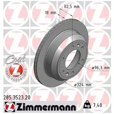 2x Zimmermann Scheibenbremse hinten 285.3523.20 584114H300 | 849451