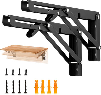 Wall Table Fold Down Hinge,10 Inch Self-Locking Folding Hinge,Save Space Drop