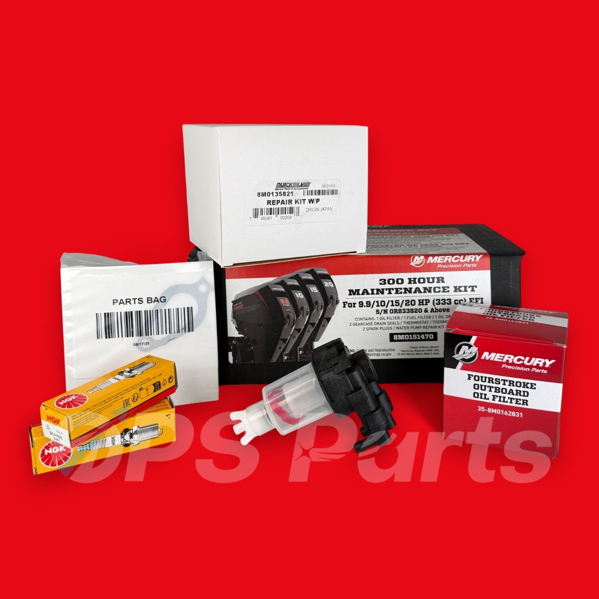 New / OEM Mercury 15-20 HP EFI - 300 Hour Service Kit