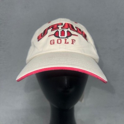 NWT Zephyr Utah Utes Golf Cap White Red Embroidered Logo Snapback NCAA *Flaw
