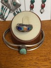 Southwest Sterling Turquoise Earrings, Ring, Cuff Mixed Jewelry Lot of 6 — photo 2