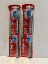 TWO 2 Pk Colgate 360 Optic White Platinum 2 Toothbrush Replacement Heads SOFt
