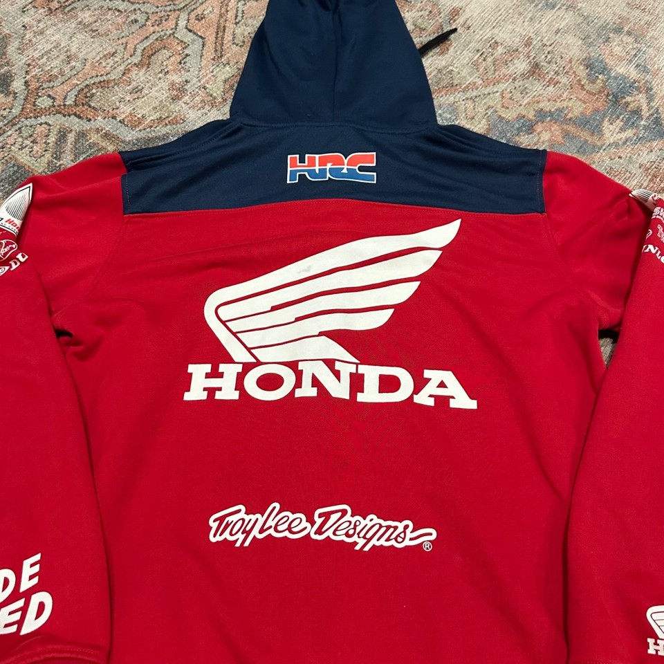 Authentic HONDA HRC Racing Jacket Zip-up Troy Lee Designs Hooded Size M ...