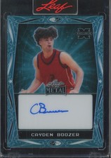2024 Leaf Metal Prismatic Teal Cayden Boozer 3/99 Auto Autograph 