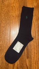 New Polo Ralph Lauren Dress Socks Solid Navy/Green Pony Logo Mens Medium