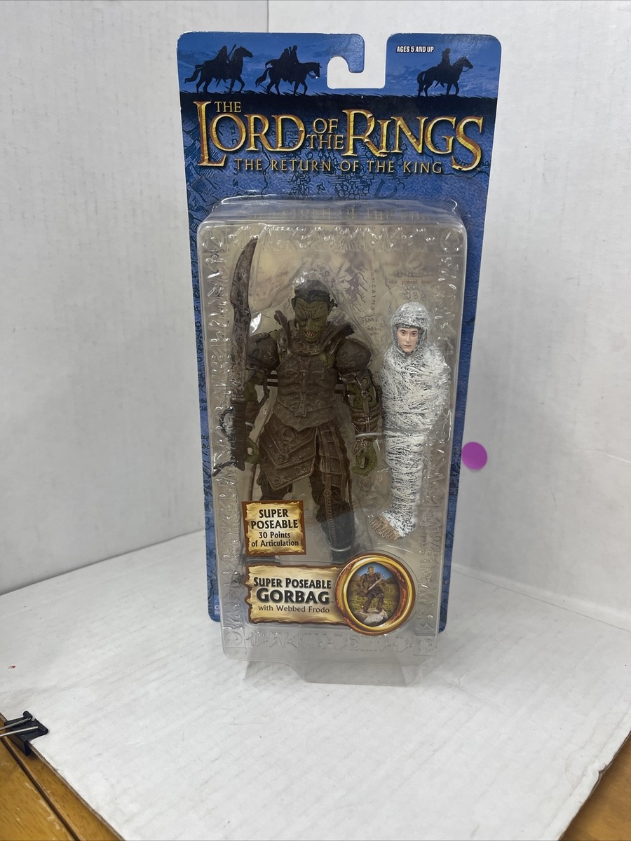 Figurine Le Seigneur Des Anneaux ToyBiz - GORBAG WITH WEBBED FRODO - 2004, Neuve Et Rare