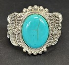 Cuff Bracelet 112 grams ~ T717E Native American Navajo Style Cn Turquoise 6-1/2"