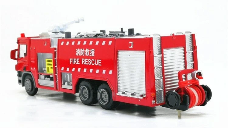 Alloy Diecast 1:50 Water Cannon Fire Truck Model 360° Rotate Fire Rescue Kid Toy - Image 2 of 4