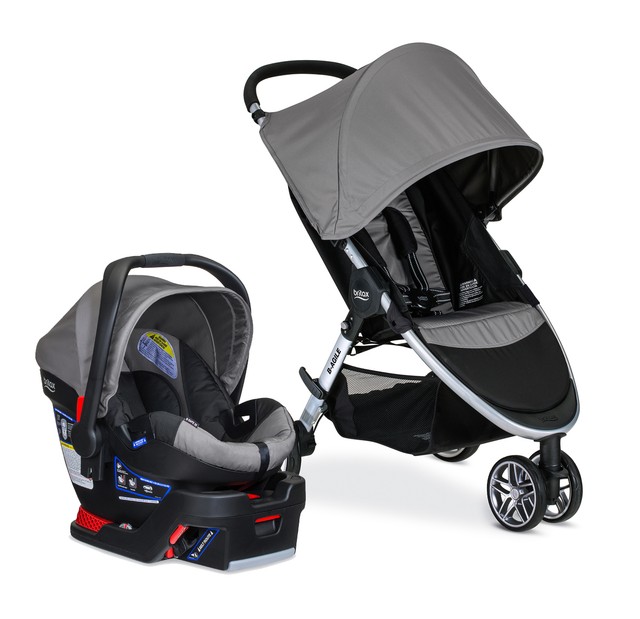 Stroller Car Seat Base Travel System Britax 2018 B Agile Safe 35 Steel Grey