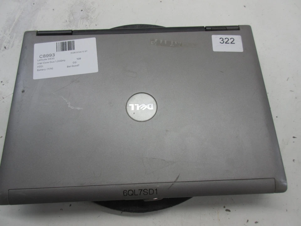 Laptop Dell Latitude D430 Intel Core Duo 1,20 GHz 1 GB SIN DISCO DURO sin batería Foto 2 de 4