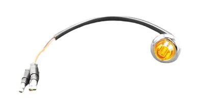 Maxxima 3/4'' Round  P2P3PC2 Clearance Marker Amber Auxiliary Park Turn LED Light
