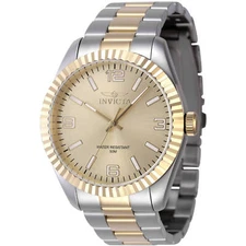 Invicta Men's Watch Specialty Quartz Gold Tone Dial Two Tone Bracelet 47457