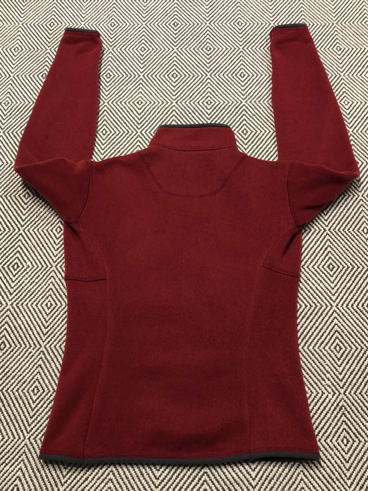 ARC'TERYX COVERT CARDIGAN ROSSO GIACCA POLARTEC PILE DONNA S MADE IN CANADA