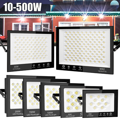LED Fluter 10W 20W 30W 50W 100W 200W 300W 500W Außen Strahler Scheinwerfer Lampe