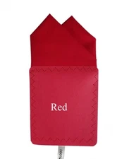 NEW - 100% Cotton Pre-Folded Pocket Square Handkerchief Insert - Reversible 2 PT