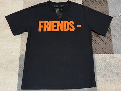 VLONE Orange Friends Tee Black Size Small Authentic