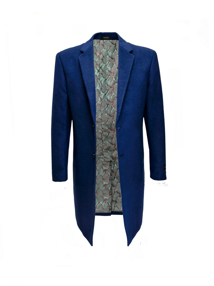 Royal blue cheap overcoat