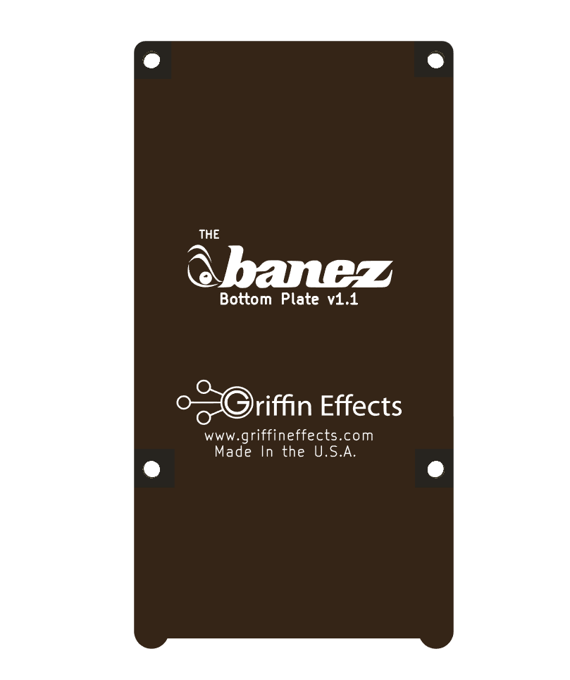 Ibanez Series 9 Back Bottom Plate for mounting to pedalboard