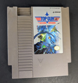 NES Top Gun Second Mission Nintendo, 1985 Game Cartridge, Case, Booklet