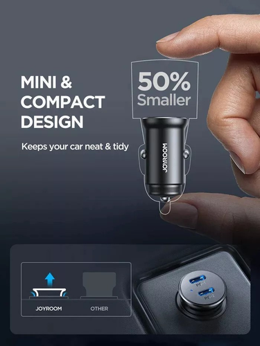 Kfz Ladegerät Auto Ladegerät Zigarettenanzünder 30 W für iPhone Samsung Joyroom - Bild 6 von 7