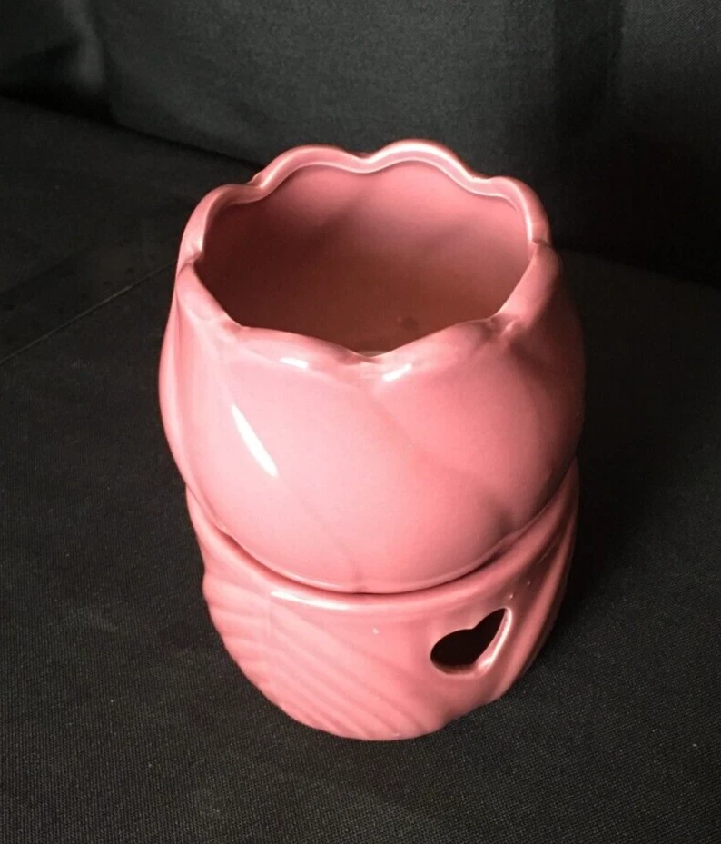 Quemador de incienso de aceite de aromaterapia de tulipán rosa para velas ligeras de té Foto 3 de 3