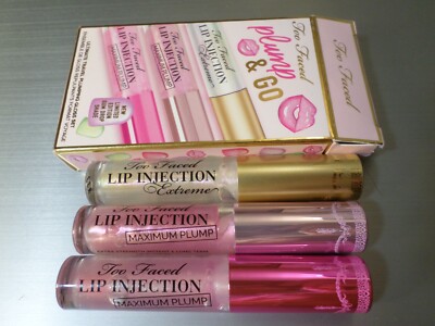 TOO FACED PLUMP & GO LIP INJECTION EXTREME / MAXIMUM PLUMP ULTIMATE TRAVEL SET