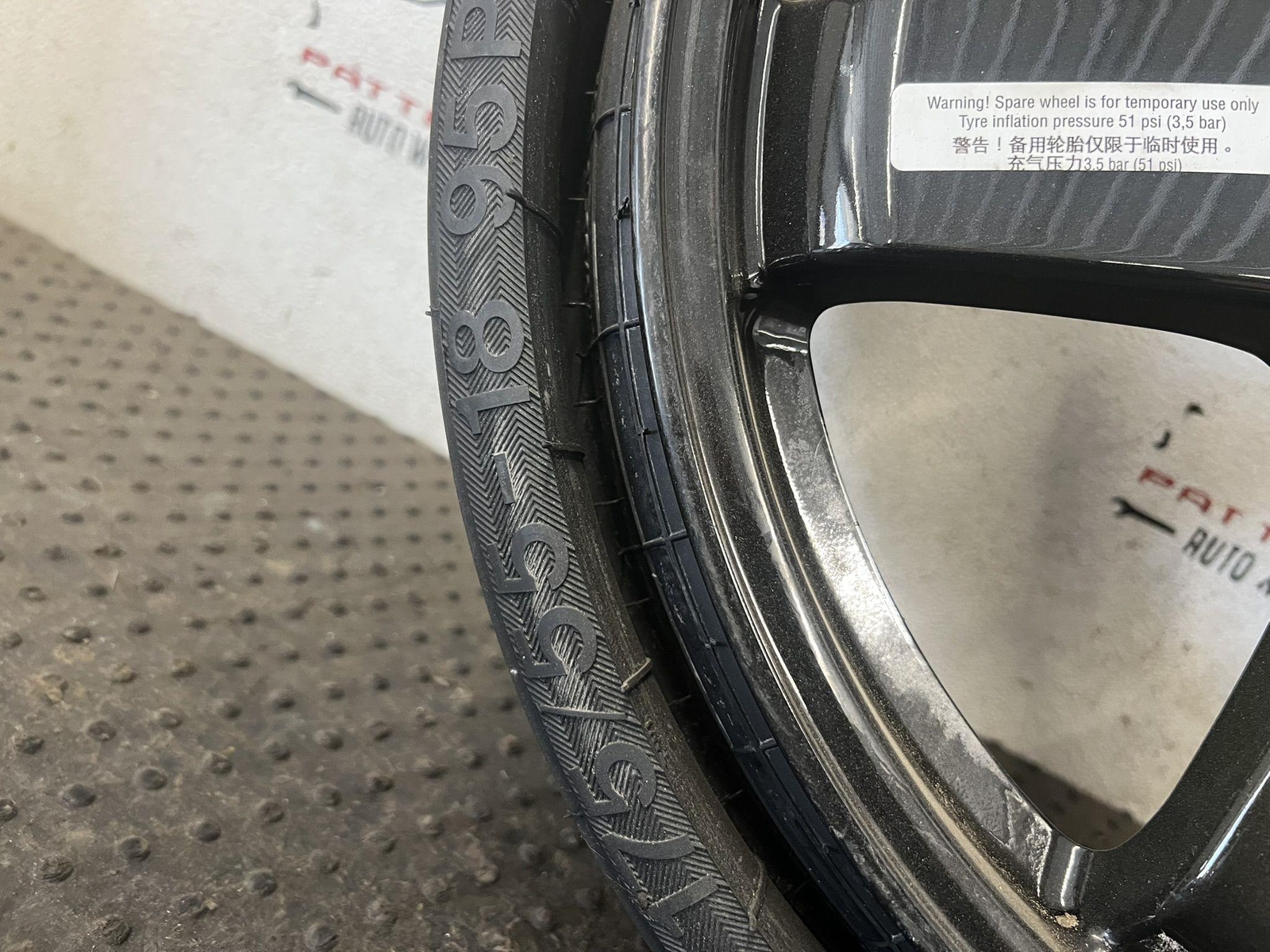 14-20 MASERATI GHIBLI COMPACT SPACE SAVING SPARE WHEEL & TIRE, 18X6, 175/55-18