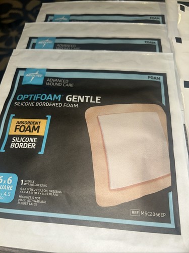Lot Of Nine 6x6 Foam Dressings Optifoam - Picture 2 of 4