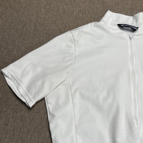 Performance Cycling Jersey Womens L White Short Sleeve Pockets Half Zip - Picture 3 of 13