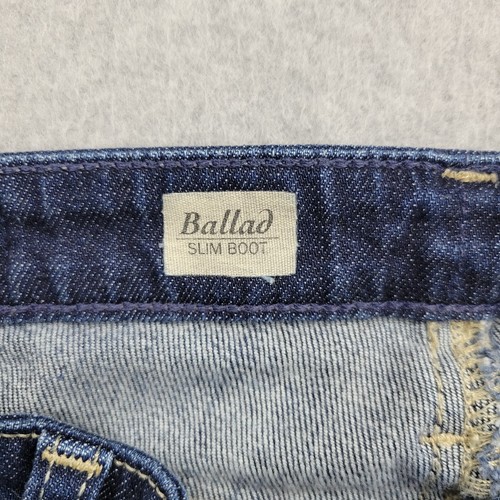 Pantalones de mezclilla Adriano Goldschmied Ballad para mujer 27 ajustados tiro bajo bordado - Imagen 4 de 12