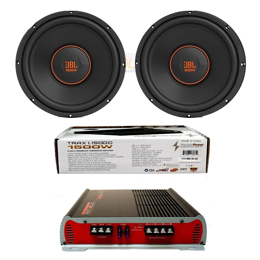 GX1200 Series 12&#034; 4 Subwoofers + Watt Peak Subwoofer Amplifier | eBay