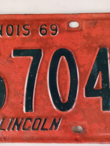 1969 Illinois IL License Plate ES6704 Land of Lincoln - Picture 8 of 9