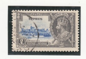 Cyprus 1935. Windsor Castle. Silver Jubilee of King George V. 3/4pi. Sc#136 Used