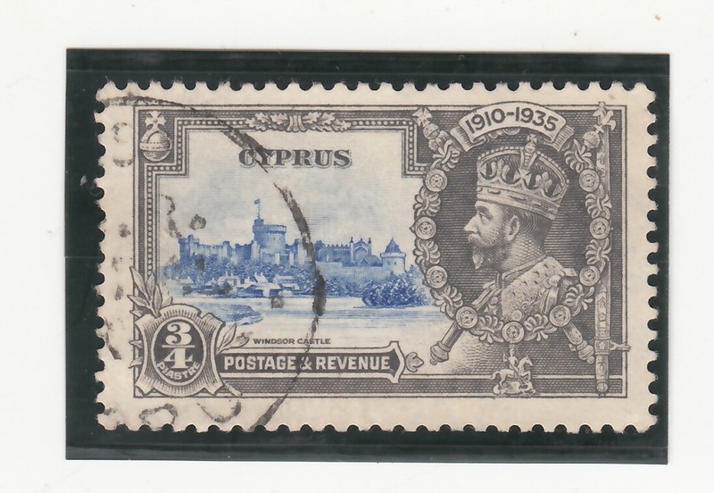 Cyprus 1935. Windsor Castle. Silver Jubilee of King George V. 3/4pi. Sc#136 Used