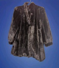 Hillmoor of New York Vintage Rich Brown Faux Fur Women's Jacket/Coat Size S-M
