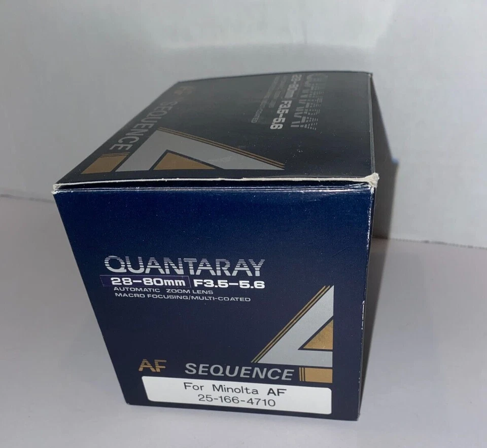 QUANTARAY AF 28-80mm F 3.5-5.6 Automatic Zoom Lens Macro Focusing for Minolta AF - Image 2 of 3