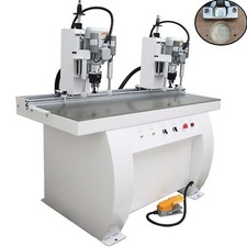 Pneumatic Hinge Boring Drilling Machine Double Station w/φ35mm&φ3mm*2 Drill Bit