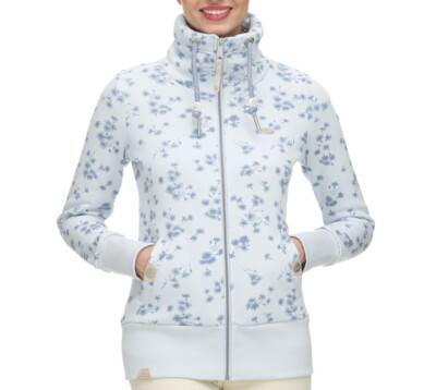 Ragwear Pullover Damen Rylie Zip Hoodie Sweatjacke hellblau