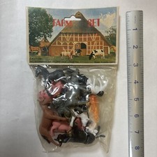 BNWT NEVER OPENED Vintage FARM ANIMALS SET Plastic Figurines HONG KONG PIG HORSE