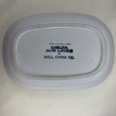 Made Expressly For Delta Air Lines Serving Dish Plate Tray By HALL CHINA 7x5 