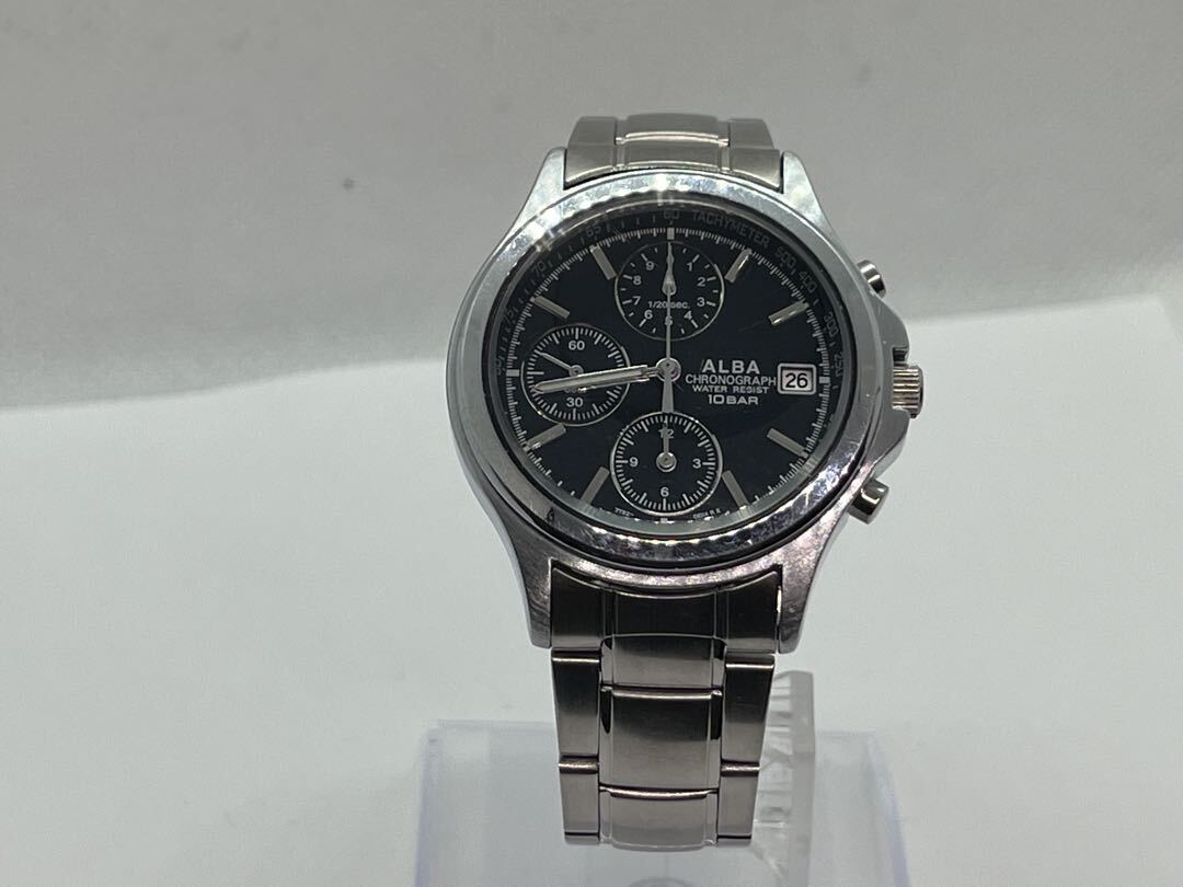 Seiko Alba 7T92-0Ek0 Analog Quartz Men Chronograph Date