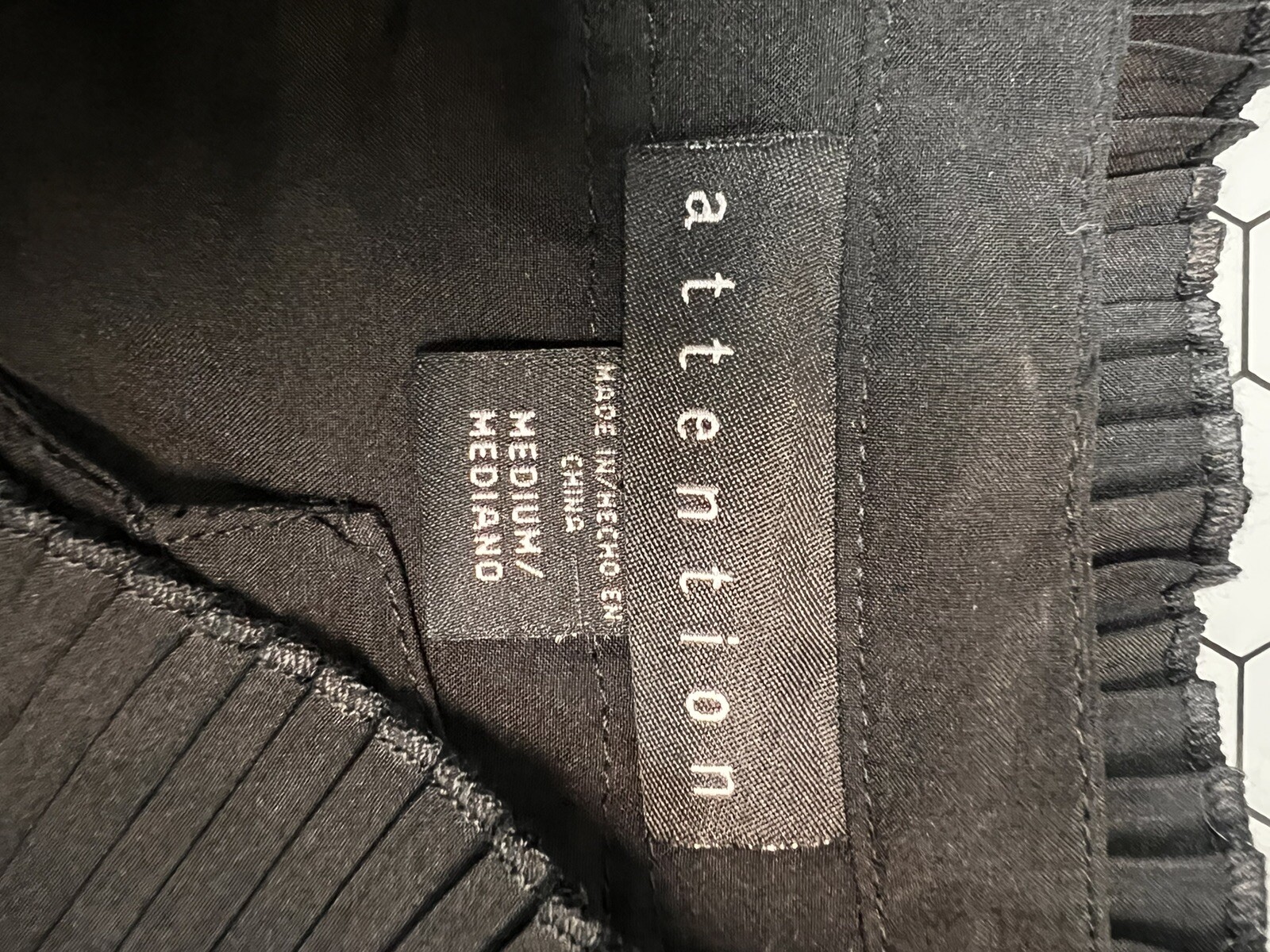 Attention Ruffle Pleated Button Down Long Sleeve … - image 6