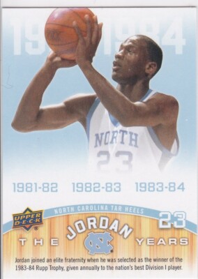 MICHAEL JORDAN Upper Deck NORTH CAROLINA College Basketball Card Chicago  Bulls!