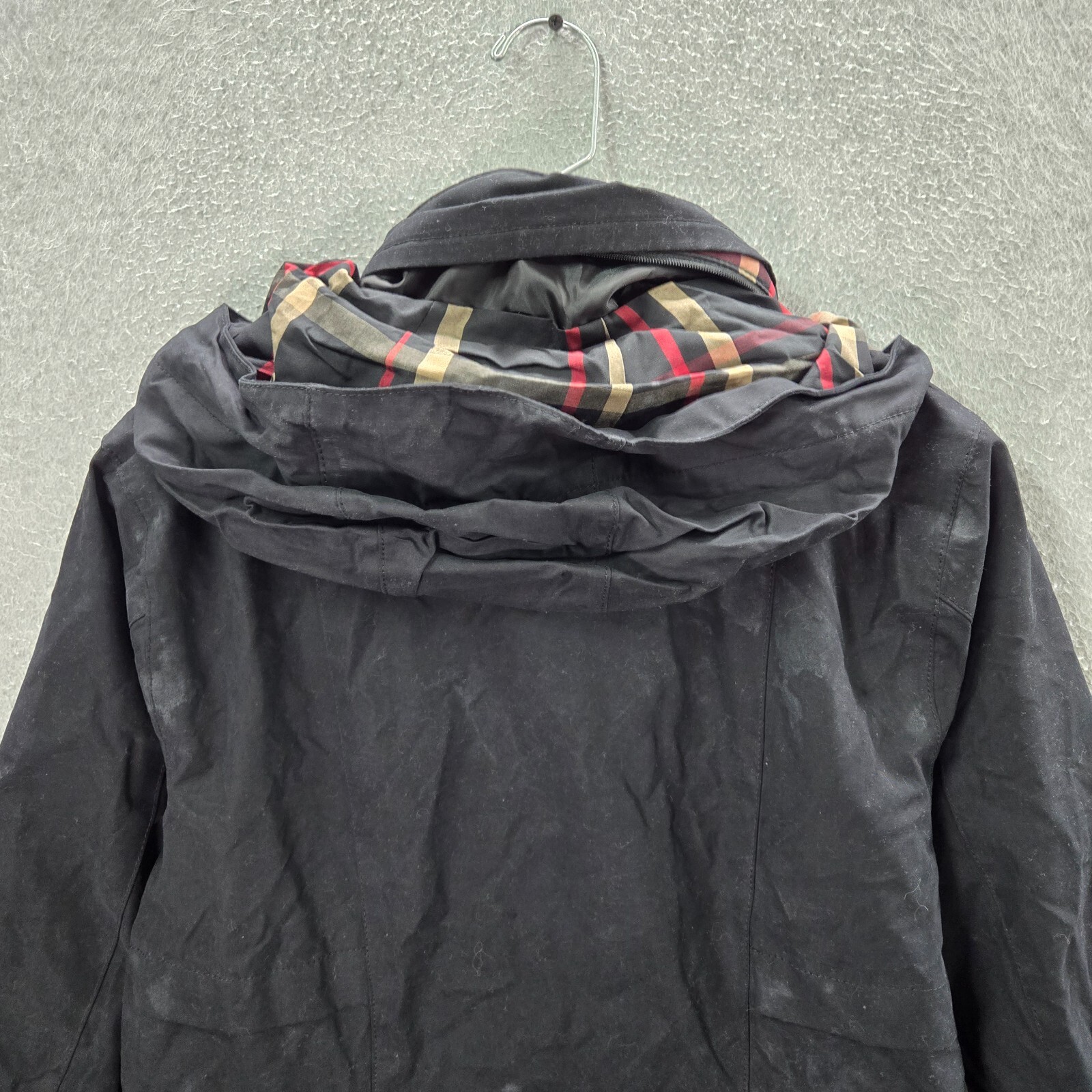 Pendleton Women Jacket Medium Black Rain Coat Hoo… - image 5
