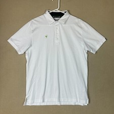 Travis Mathew Polo Shirt Adult Men Large White The Chive Golf Logo Short Sleeve
