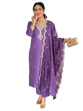 Bollywood Designer Ethnic Kurta Set Indian Wedding Wear Kurti Pant Dupatta Set