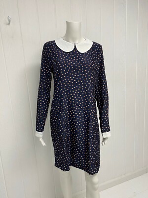 Amoretu Women's Polka Dot Swing Dress – Long Sleeve Loose Tunic Dress For Casual & Office Wear