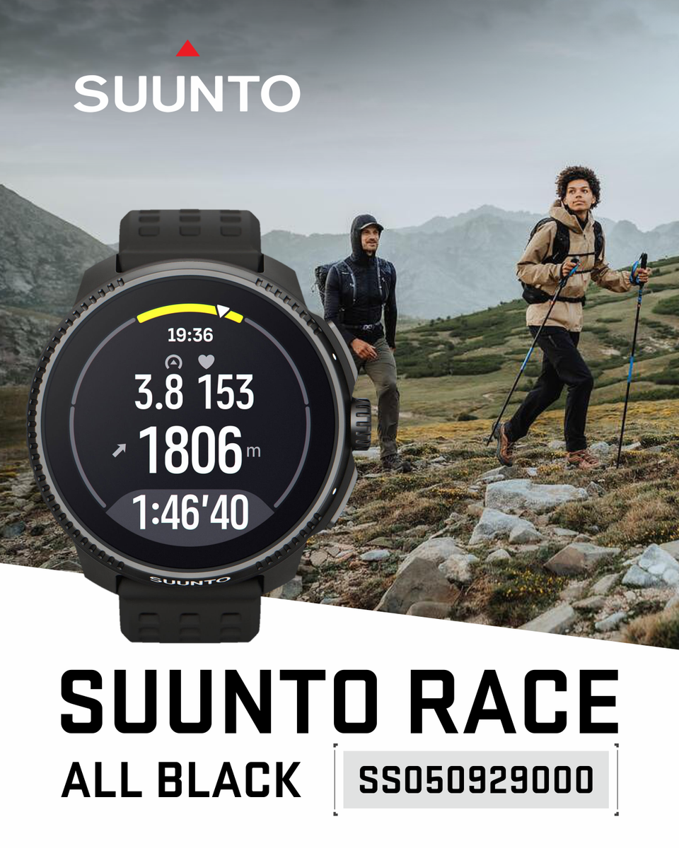 SUUNTO Race Sports Steel Smartwatch All Black GPS Tracker | eBay