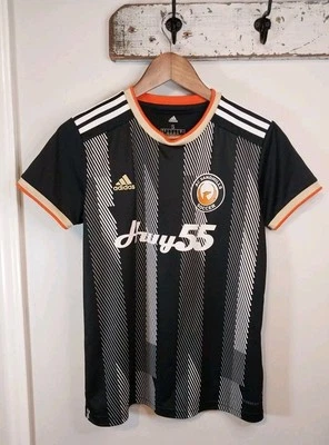 Soccer Jersey Adidas Youth S Black Gray White Orange Trim 55 Logo Sandhills Team - Image 1 of 4