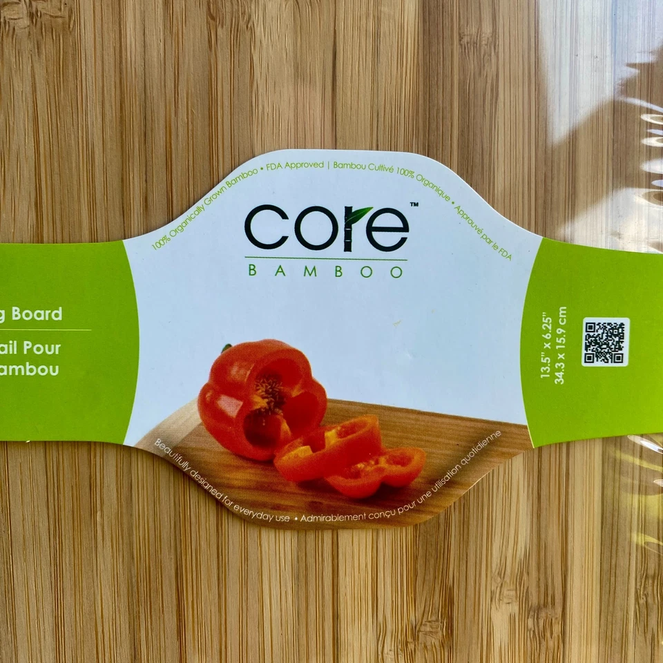 Tabla de cortar CORE BAMBOO, NUEVA SELLADA, 13,5" x 6,25"                             Foto 2 de 4